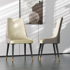 2 chaises de salle à manger contemporaines en cuir - 18x19,7x32,3 pouces