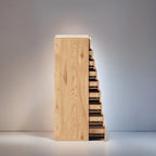 Étroite commode en bois à 9 tiroirs coulissants et étagère de rangement supérieure