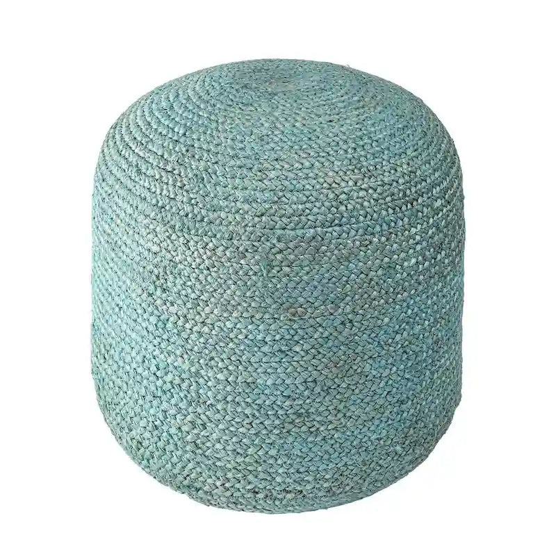 Pouf ottoman Nuloom Bristol tressé en jute solide