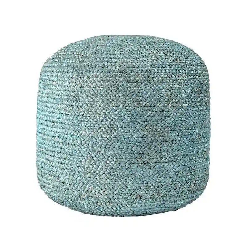Pouf ottoman Nuloom Bristol tressé en jute solide