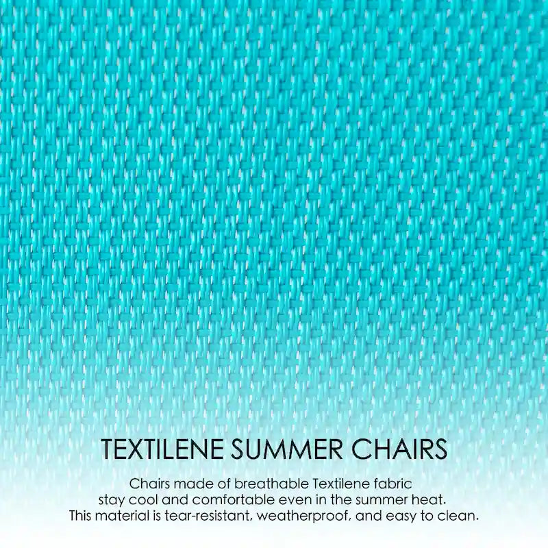 Chaise berçante d'extérieur, à sangle, bleue/beige/grise, 1 personne, capacité de 158 kg