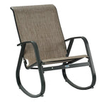 Chaise berçante d'extérieur, à sangle, bleue/beige/grise, 1 personne, capacité de 158 kg