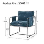 Lot de 2 fauteuils Rebeca à structure métallique moderne avec poches de rangement par HULALA HOME