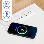 Meuble de rangement mobile Moasis avec 2 tiroirs, support pour imprimante, compatible format A4, Lettre, meuble de classement avec station de charge
