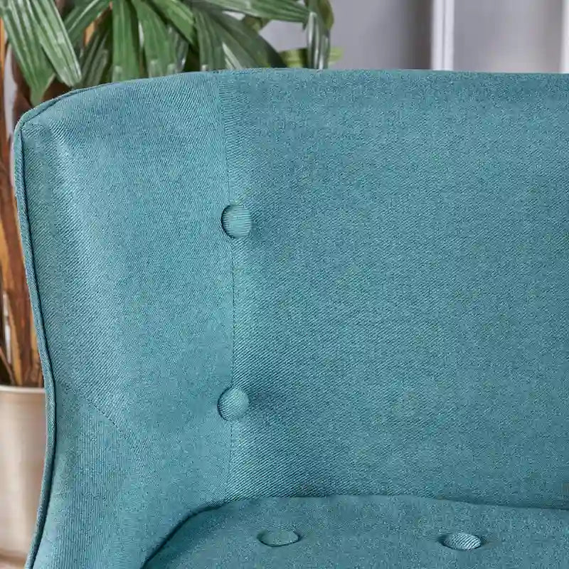 Fauteuil d'appoint en tissu, sarcelle foncée, pour salon et chambre