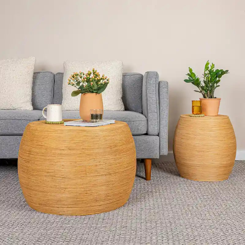 Table d'appoint en rotin