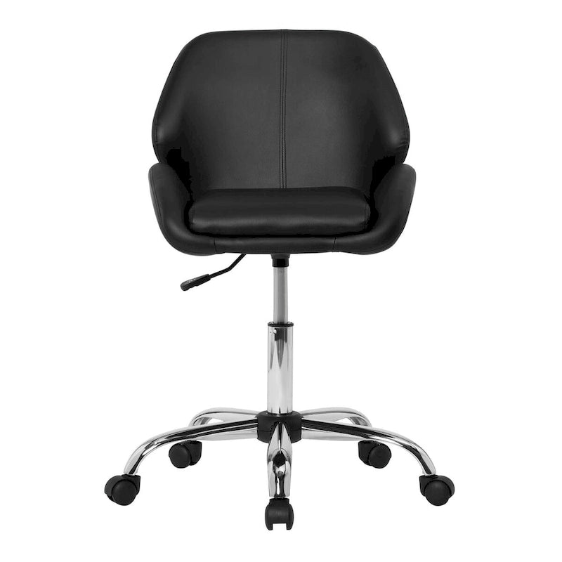Chaise de bureau réglable noire et chromée, 1 personne