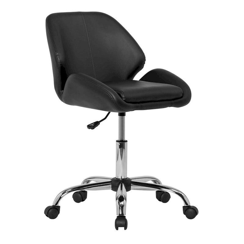 Chaise de bureau réglable noire et chromée, 1 personne