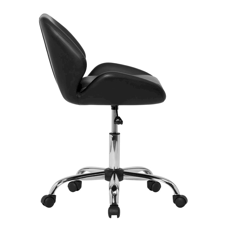 Chaise de bureau réglable noire et chromée, 1 personne
