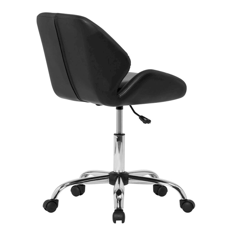 Chaise de bureau réglable noire et chromée, 1 personne