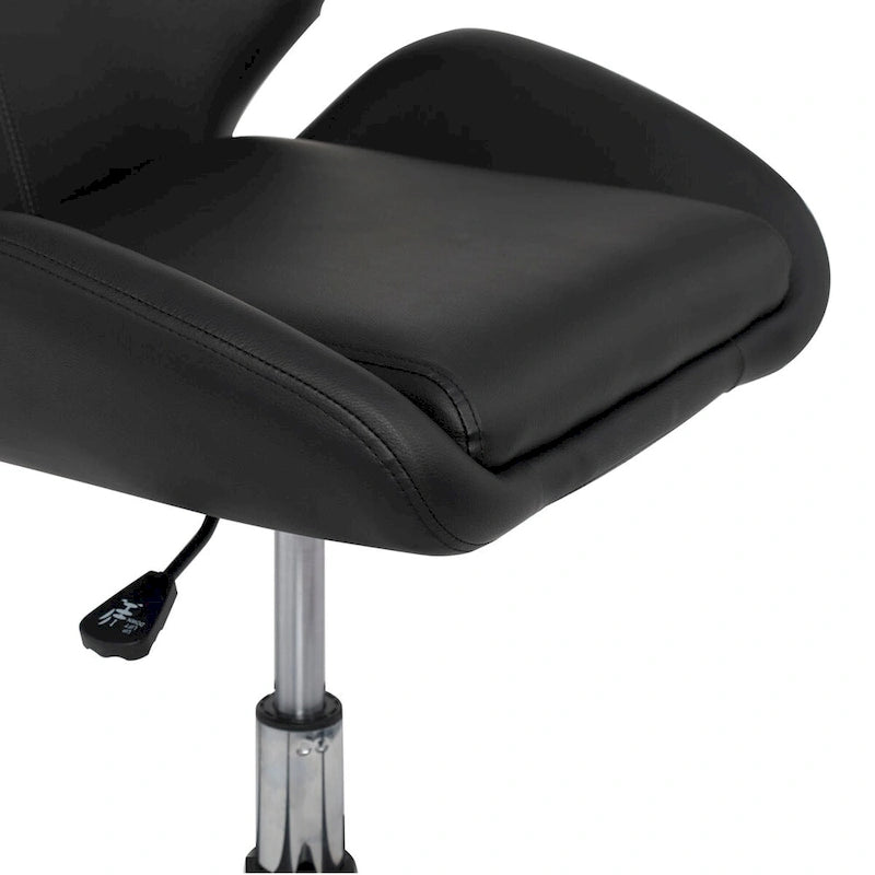Chaise de bureau réglable noire et chromée, 1 personne