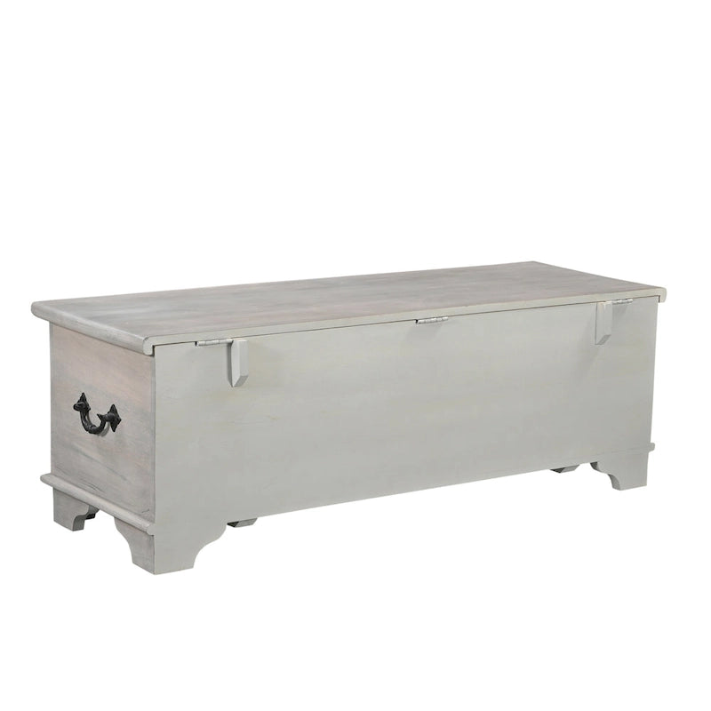 Banc de rangement en bois massif Clara